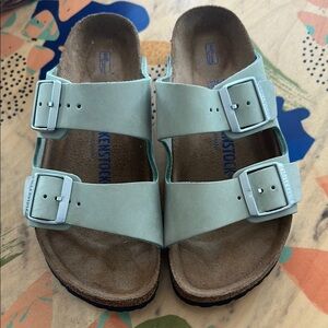 Birkenstock Arizona Soft Footbed Sandals in Mint